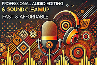 provide professional audio editing and sound cleanup, fast and affordable