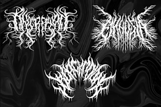 design an evil corpse paint metal logo