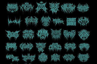 draw black, slam, or death metal logo for your band