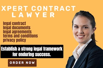 draft legal contracts, agreements, nda, terms and conditions, privacy policy