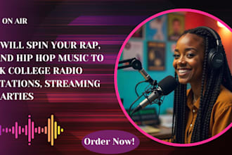 spin your rap, hip hop music on 2k college radio stations, streaming parties