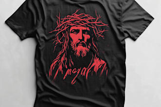 do custom typography christian t shirt design