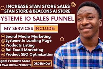 stan store promotion, stan store marketing, stan store sales funnel, stand setup