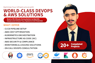 provide expert devops solutions with docker, kubernetes, cicd, aws
