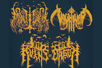 make a cursed occult style logo