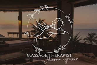 design massage therapy, skincare, spa, life coach, physical, sports logo