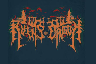 create a necro black metal logo