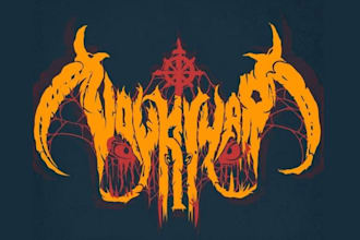 draw heavy metal, black metal, death metal font band logo
