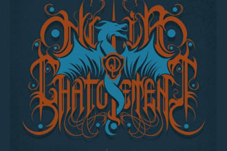 hand draw an occult horror metal logo