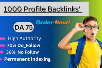 build mix and niche relevant dr 90 profile backlinks with indexing