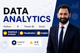 do data analytics, statistical analysis, data science projects in python and r