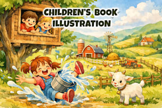 illustrate children book and storybook for KDP
