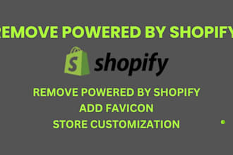 remove powered by shopify and add favicon to  your store