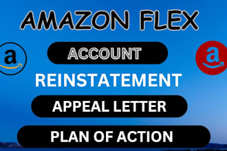 reinstate amazon flex account section 3 suspension appeal letter, plan of action