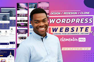 develop wordpress website custom wordpress elementor website landingpage expert