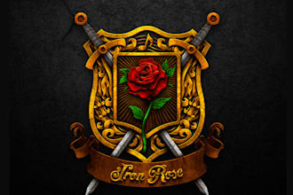 design stunning medieval art logo
