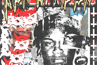 make a grunge, y2k, edgy, punk, hiphop, poster for u