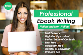 be your ghostwriter and ebook writer