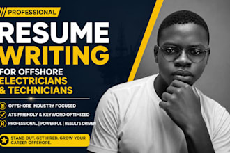 write an ats compliant resume for offshore electricians and technicians