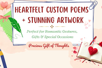 write heartfelt custom poems with beautiful designs for your loved ones