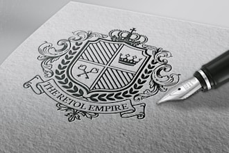 design family crest coat of arms luxury heraldic vintage and badge logo
