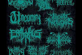design you a brutal death metal, slamming, deathcore logo