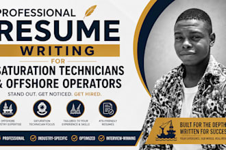 write an ats compliant resume for saturation technicians and offshore operators