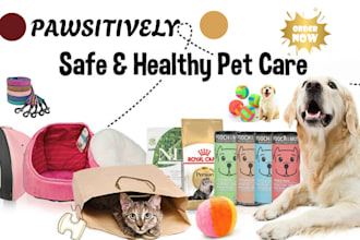 build 7 figure pet shopify store for dog brand dog logo pet store pet kits