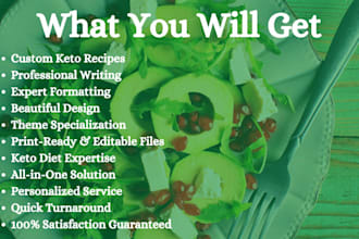 write and design keto cookbook recipe cookbook formatting healthy recipe design