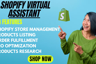 be your shopify virtual assistant store manager shopify marketing shopify va