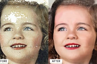 restore, repair, upscale, and colorize your old and damaged photo