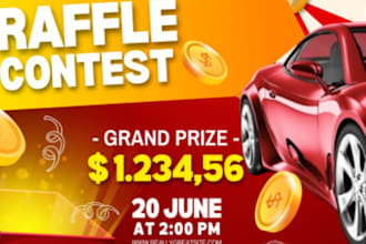 raffle website, giveaway website, competition website for raffle business