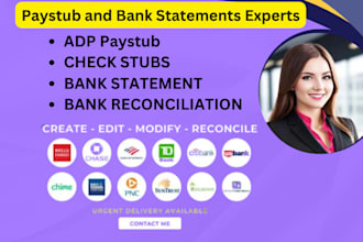 do bank reconciliation, balance sheet, income statements and profit and loss