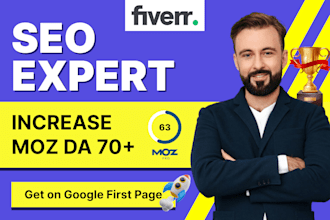 increase moz da domain authority 70 plus with white hat SEO backlink