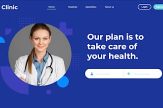 develop a responsive doctor, dental, telemedicine, healthcare app and website
