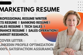 write, rewrite your finance, sales, insurance, marketing, ats resume
