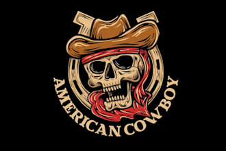 design high quality skull logo with free source file