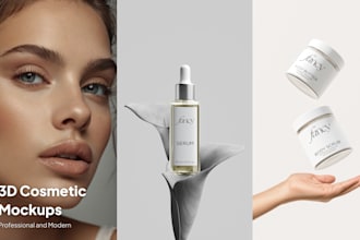 create 3d cosmetic mockups for your brand