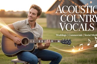 be your male acoustic country guitarist singer, fairytale vocalist music