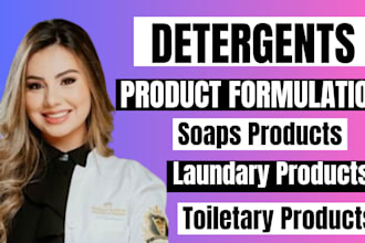 make product formulations of detergents, soaps, laundry and toiletry products