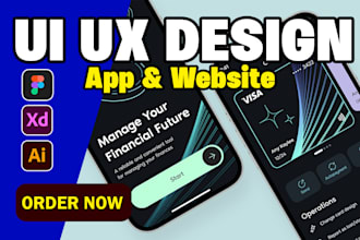 do ui ux design, mobile app ui ux design in figma
