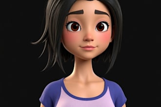 create 3d realistic character, stylized character, blender model, maya cinema 4d