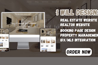 build property management real estate website realtor website with booking page