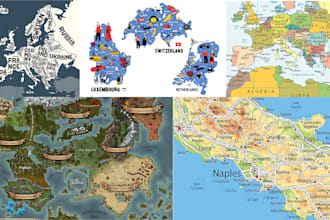 do vector map illustration, city map, country map travel map, hand drawn map
