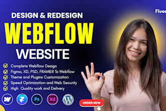 design and develop webflow website, figma to webflow, webflow expert
