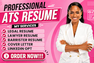 write professional lawyer, attorney, counsel resume and linkedin optimization