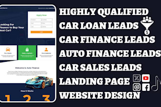 generate car loan leads auto loan car finance leads car sales auto finance leads