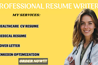 provide medical, healthcare CV resume and cover letter writing service