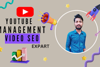 be your youtube channel manager and video SEO specialist