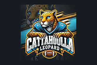 create catahoula leopard mascot logo for your business